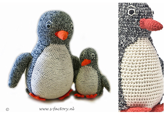 Supergave, handgehaakte pinguins van Anne-Claire Petit